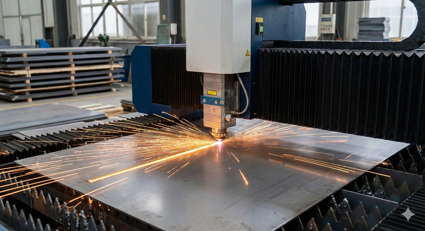 Optimizamos tu material con tecnología de fibra que garantiza bordes limpios, sin rebaba y listos para ensamble. Cortamos acero al carbón, inoxidable y aluminio en calibres delgados y gruesos.